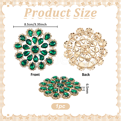 Brass Rhinestone Applique DIY-FG0009-87C-1