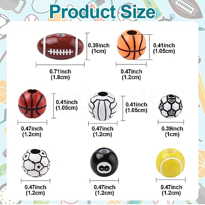 50Pcs Craft Style Acrylic Beads MACR-YW0003-85-1