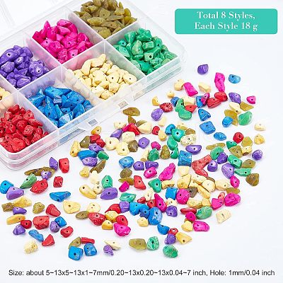 144G 8 Style Natural & Synthetic Gemstone Beads Strands G-NB0002-63-1