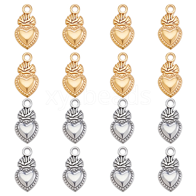 16Pcs 2 Colors 304 Stainless Steel Pendants STAS-HY0002-04-1