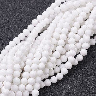 Natural Mashan Jade Round Beads Strands X-G-D263-4mm-XS01-1