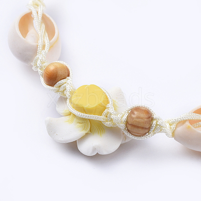 Adjustable Nylon Thread Braided Bead Necklaces NJEW-JN02794-M-1