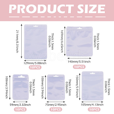50Pcs 5 Styles Macaron Color Plastic Yin-yang Resealable Bags OPP-TADJ0001-03D-1