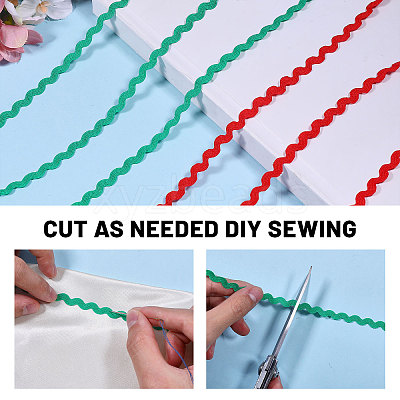 2 Rolls 2 Colors Polyester Ribbon OCOR-GL0001-33A-1