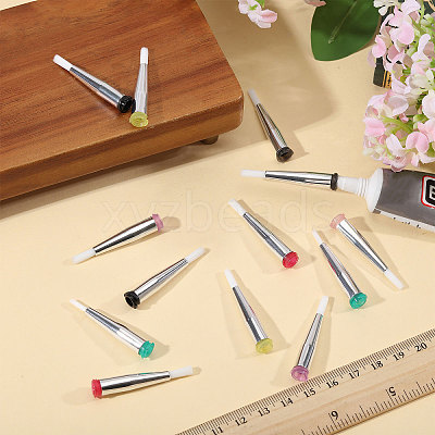 7Pcs 7 Colors Nylon Blunt Tip Dispensing Needle Brush FIND-CA0011-48-1