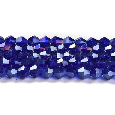 Transparent Electroplate Glass Beads Strands GLAA-F029-3mm-A06-1