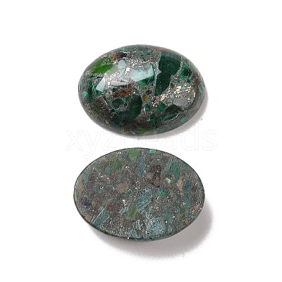 Natural Malachite Cabochons G-E464-42O-1