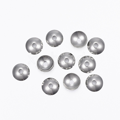 Non-Tarnish 201 Stainless Steel Bead Caps X-STAS-H376-123-1