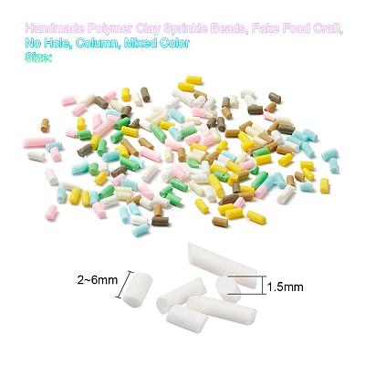 8000Pcs 8 Colors Handmade Polymer Clay Sprinkles CLAY-YW0001-13B-1