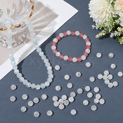 2Strands Crackle Glass Beads Strands GLAA-LT0001-01C-1