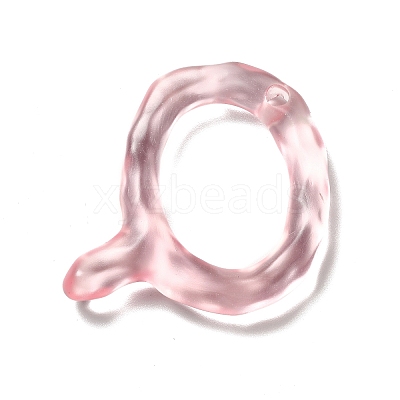 Transparent Resin Alphabet Pendants LS-RESI-C028-02Q-1