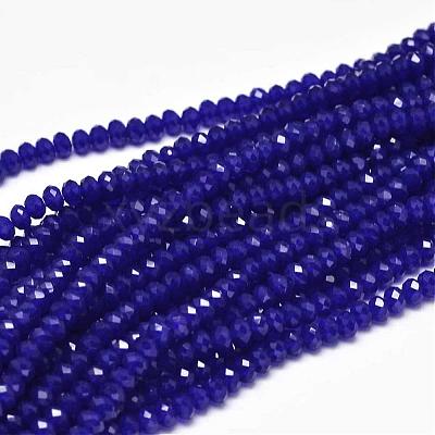 Faceted Rondelle Glass Beads Strands GLAA-I033-3mm-01-1