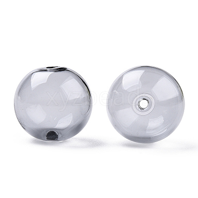 Transparent Blow High Borosilicate Glass Globe Beads X-GLAA-T003-09G-1