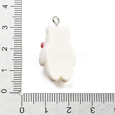 Christmas Theme Opaque Resin Pendants RESI-F054-B10-1