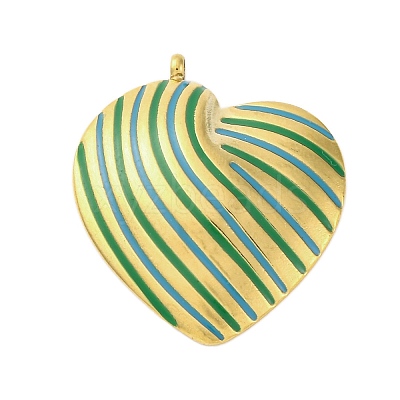 304 Stainless Steel Pendants STAS-V003-03G-02-1