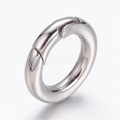 Tarnish Resistant 304 Stainless Steel Spring Gate Rings STAS-D070-01P-1-1