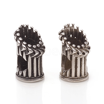 304 Stainless Steel European Beads STAS-I134-24AS-1
