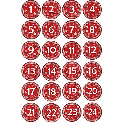 Christmas PVC Plastic Sticker Labels STIC-PW0003-82M-1