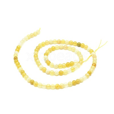 Natural Yellow Opal Beads Strands G-F674-07A-4mm-1