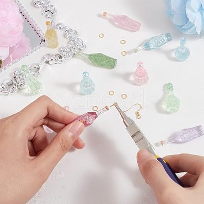 70Pcs 12 Styles Dummy Bottle Transparent Resin Cabochon RESI-OC0001-48-1