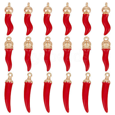 18Pcs 3 Styles Alloy Enamel Pendants FIND-WR0012-23-1