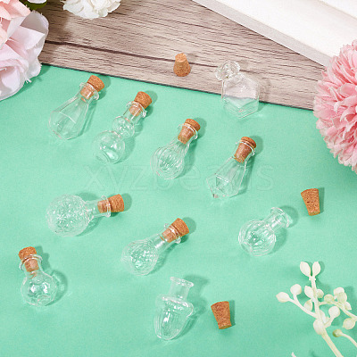 10Pcs Clear Glass Wishing Bottles AJEW-TA0002-85A-1