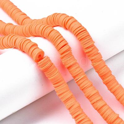 Flat Round Handmade Polymer Clay Beads CLAY-R067-10mm-11-1