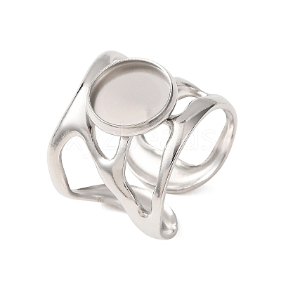304 Stainless Steel Cuff Ring Components SA-CBA76C4-02P-02-1