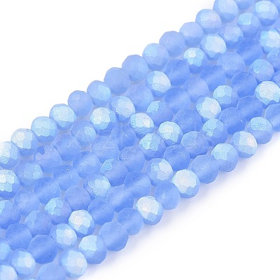 Transparent Glass Beads Strands LS-EGLA-A044-T2mm-MB14-1