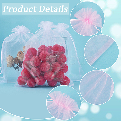 30pcs Large Organza Pouches Portable Shoes Bag Travel Storage Drawstring Bags OP-SP0001-03B-03-1