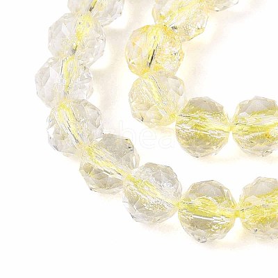 Crackle Transparent Glass Beads Strands GLAA-N063-8mm-08-1