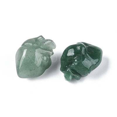 Natural Green Aventurine Heart Beads G-T144-04E-1