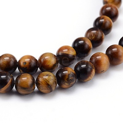 Natural Tiger Eye Beads Strands G-J303-11-10mm-1