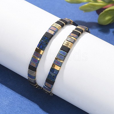 Vintage Ethnic Style Adjustable Glass Tila Beaded Handmade Slider Bracelets for Women ZN9527-2-1