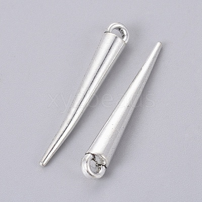 Tibetan Style Alloy Spike Pendants TIBEP-A16461-AS-RS-1