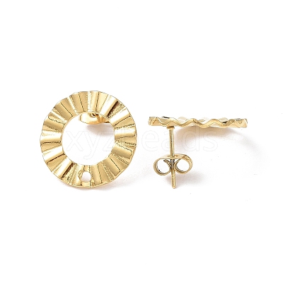 Ion Plating(IP) 304 Stainless Steel Stud Earring Finding X-EJEW-I285-21G-1