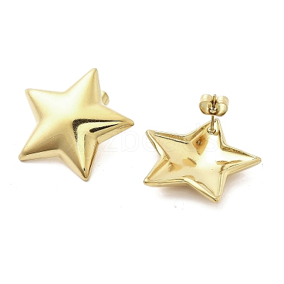 304 Stainless Steel Stud Earrings for Women LS-EJEW-K271-03A-G-1