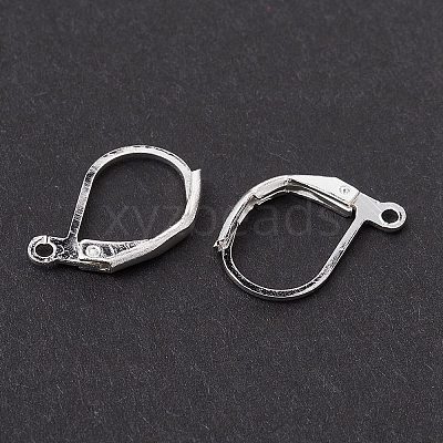 Brass Leverback Earring Findings KK-YW0002-05-1