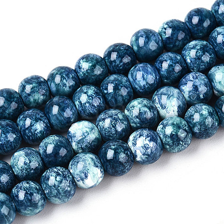 Baking Paint Glass Beads Strands DGLA-N016-6mm-10-1