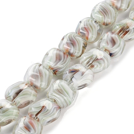 Handmade Milleflori Glass Beads Strands X-LAMP-M018-01A-03-1