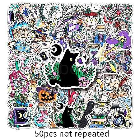 50Pcs PET Waterproof Stickers PW-WGFF8CD-01-1