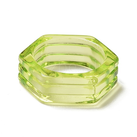 Transparent Acrylic Finger Rings RJEW-T010-08B-1