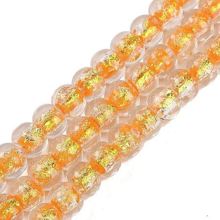 Handmade Foil Lampwork Beads Strands FOIL-K003-04F-1