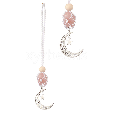 Moon 201 Stainless Steel Pendant Decorations HJEW-JM00958-02-1