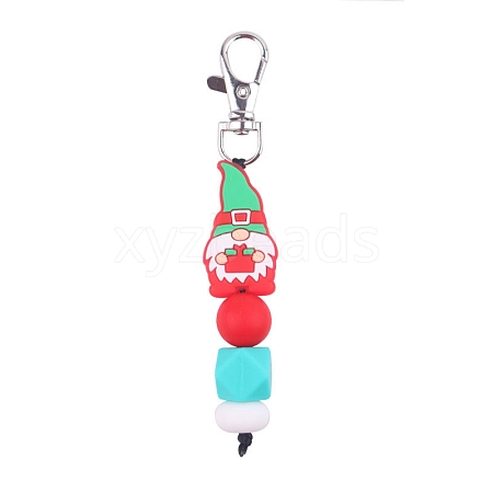 Christmas Theme Silicone Cartoon Gnome Pendant Decorations PW-WG9545F-02-1