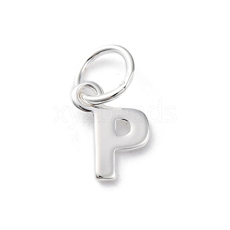 925 Sterling Silver Letter Charms STER-C012-01S-P-1