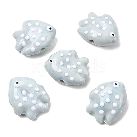Handmade Porcelain Beads PORC-K010-06I-1