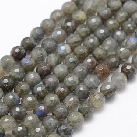 Natural Labradorite Beads Strands G-P322-30-6mm-1