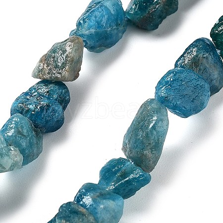 Raw Rough Natural Apatite Beads Strands G-P528-B04-02-1