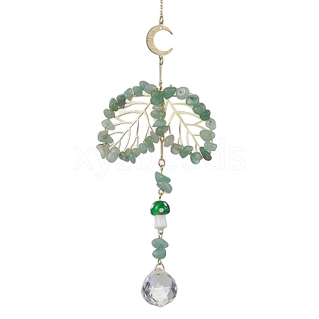 Glass Pendant Decorations HJEW-TA00136-1